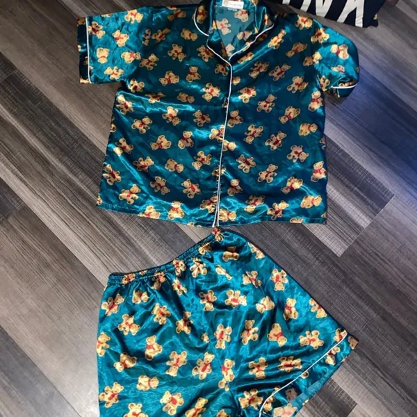 Teal Floral Pajama Set - Image 2