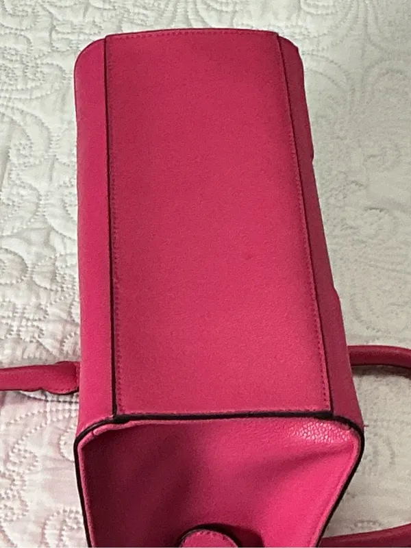 Nine West Strawberry Pink Shoulder Bag Purse Women’s Handbag Large - Image 7