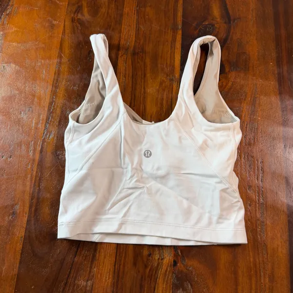 Lululemon Auburn Tigers Align Tank Top White Size 0 Nulu Cropped Bra LW1DUDS - Image 7
