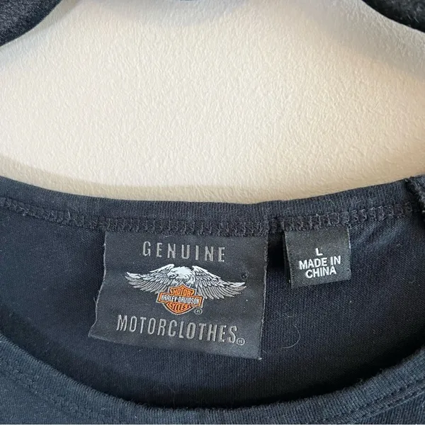 ✨‎ Harley Davidson Women’s Black Long Sleeve Shirt Large - Image 3