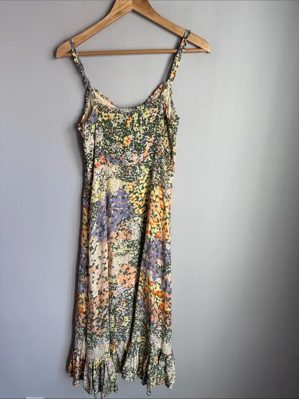 Rails Adalyn Floral Button-Front Midi Dress Small - Image 3