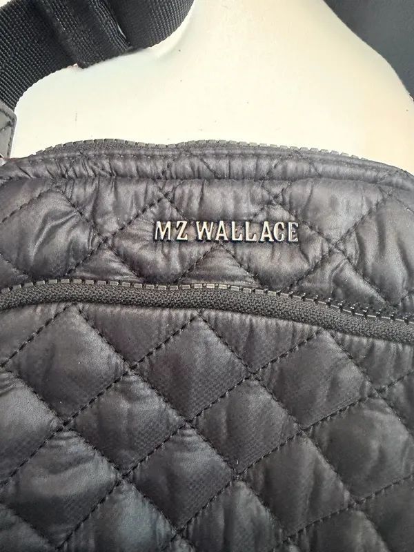 MZ Wallace Crossbody Bag Purse Quilted Lightweight Metro Travel Black Unisex - Image 3