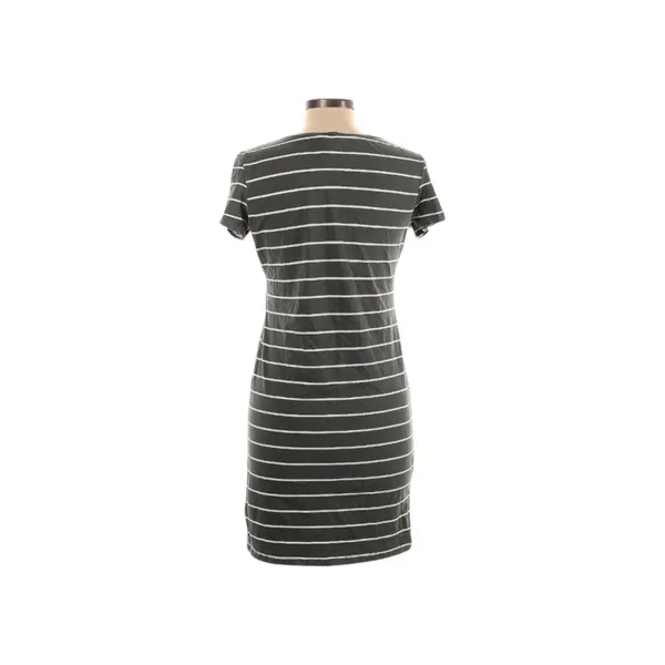 H&M Basic T-Shirt Dress Womens Green White Stripes Size Medium - Image 7