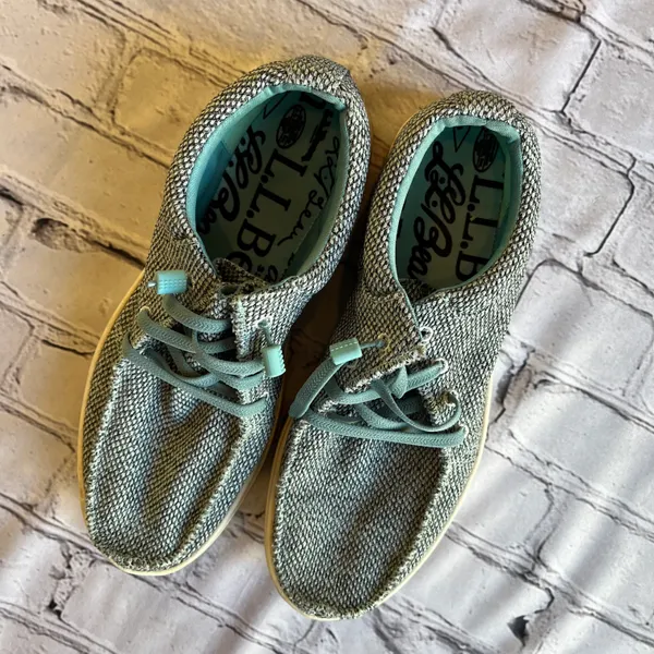 L.L. Bean Women's Higgins Beach 4-Eye Slip-Ons Fabric Shoes Sneakers 8.5 - Image 9