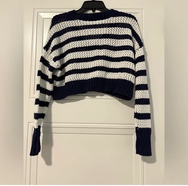 Aerie Cropped Striped Knit Top - Image 2