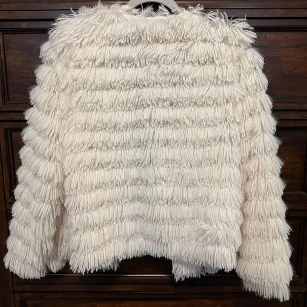 She + Sky Cream Faux Fur Coat - Image 2