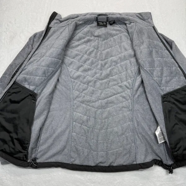 Mountain Hardwear Fleece Jacket Full Zip Puffer‎ Panel Gray Womens M - Image 5