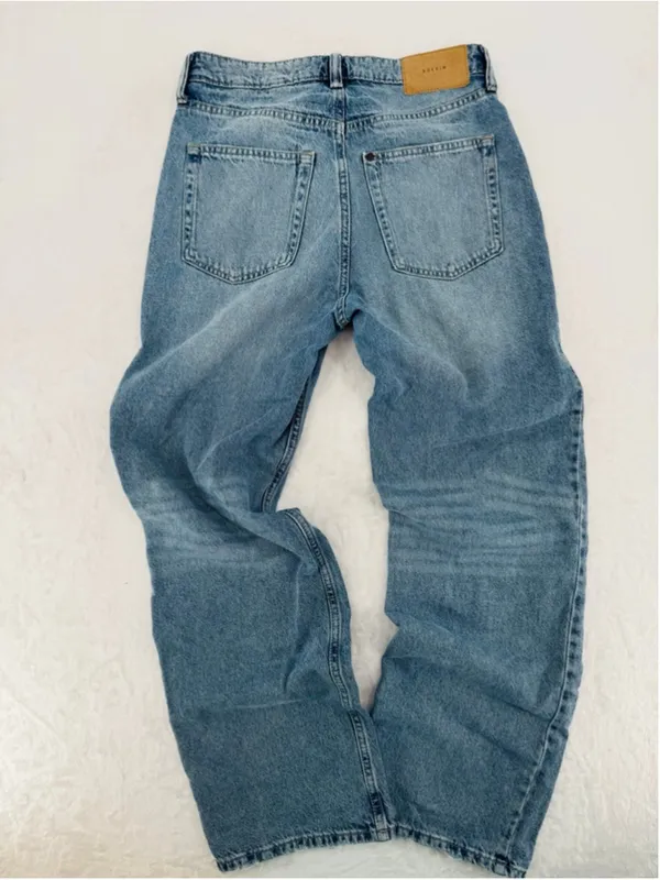 & Denim Jeans Ultra High Waist Wide Leg Faded Vintage Wash H&M Size 6 - Image 2