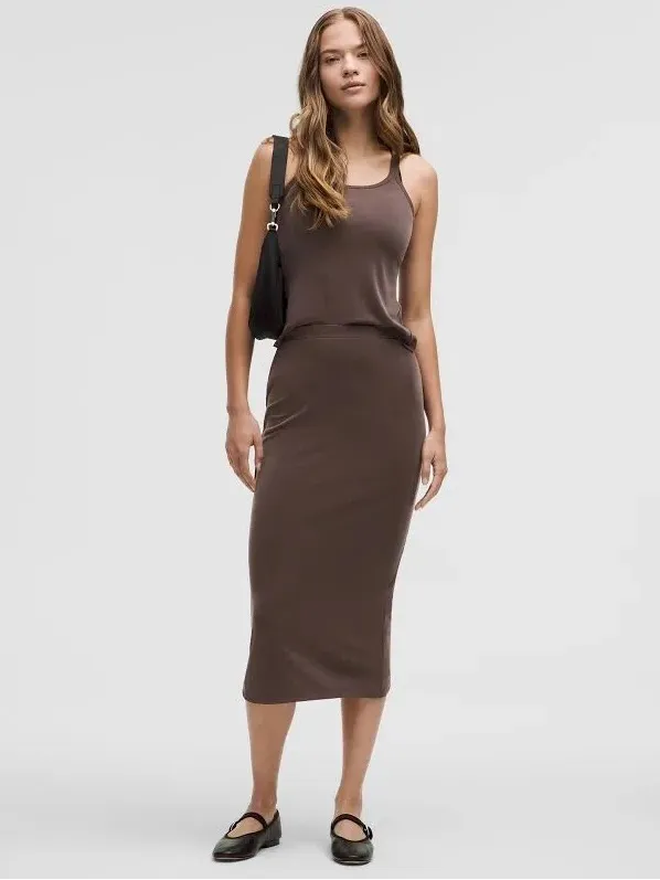 Lululemon Maxi Skirt brown XL plus size summer casual minimalist old money corpc - Image 4