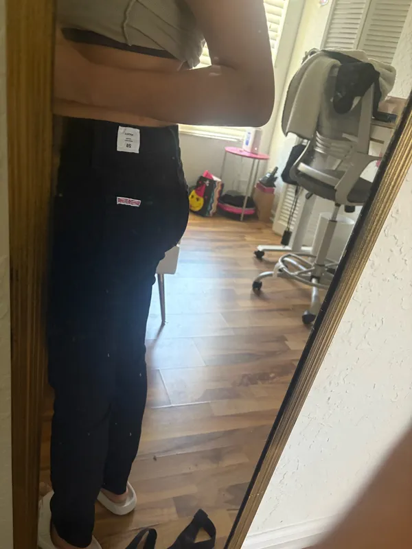 HUDSON Natalie Mid Rise Super Skinny Ankle Size 25 Black Raw Hem Jeans - Image 8