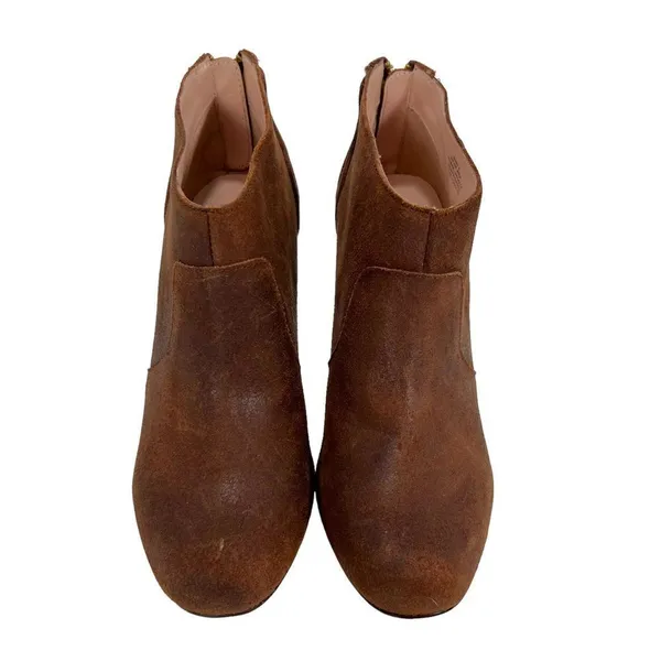 Betsey Johnson Jensen Leather Chestnut Brown Bootie Boots - Image 3