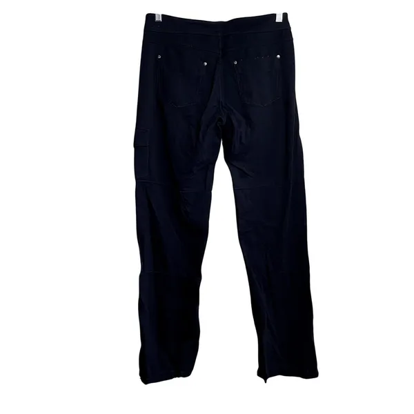 Athleta straight leg trousers women's size S‎ black workout pants nylon spandex - Image 7