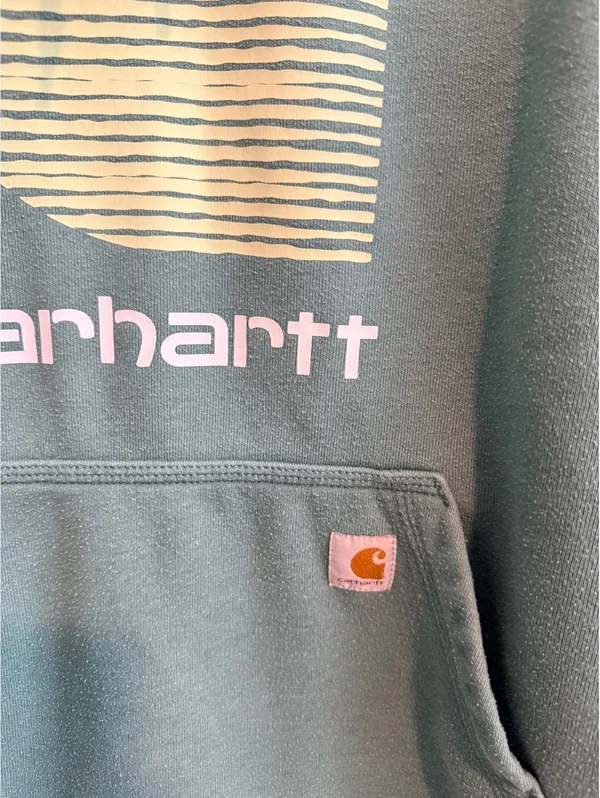Carhartt Rain Defender Women’s Large Green Relaxed Fit Graphic Hoodie - Image 4