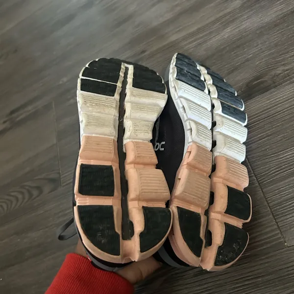 On Running Black Gray and Pink Accent Sneakers - Image 7