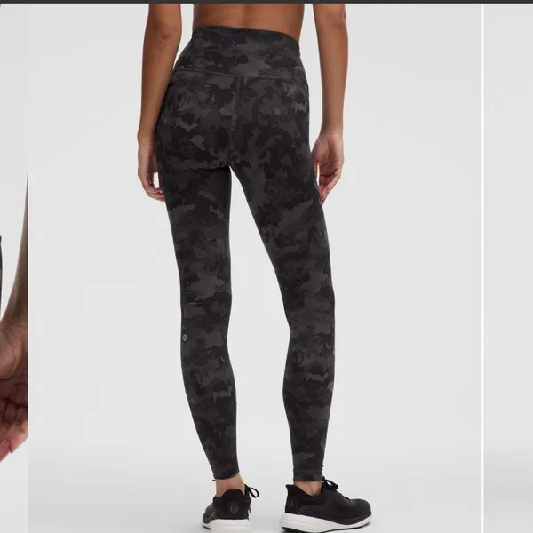 Lululemon Wunder Train High-Rise Tight 28" Hidden Heritage Lace Black size 4 - Image 2