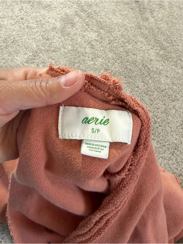 aerie Women’s Weekend Pretty Back Sweatshirt Longsleeve in Clay S - Image 7