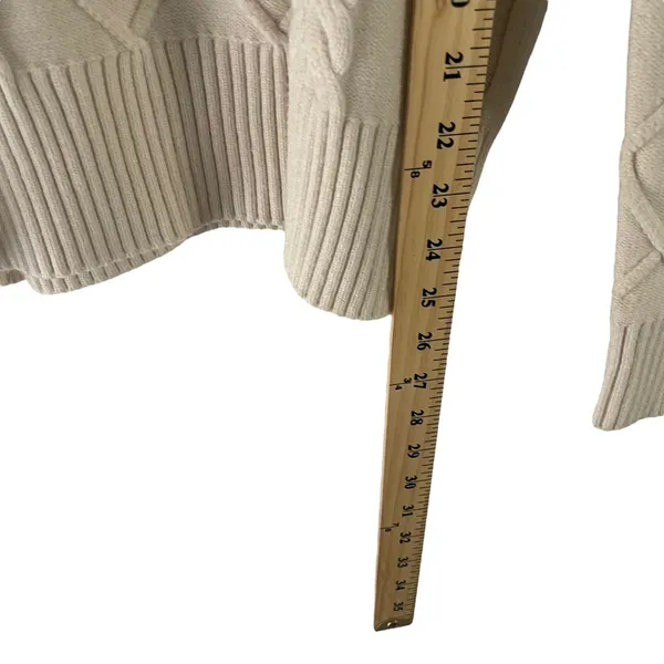 Raya Women's‎ Size Large Cream Chunky Knit Sweater - Image 9