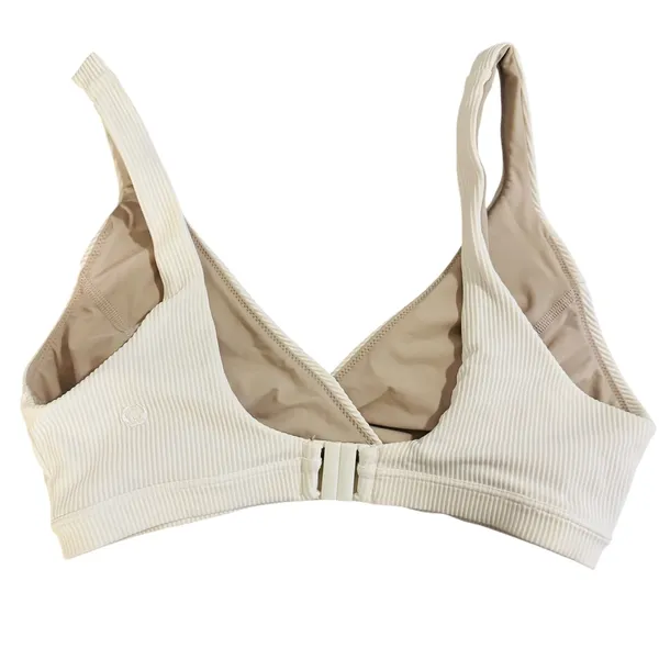 Lululemon Clear Waters Ribbed‎ Bikini Swim Top White Bralette Size 4 Est - Image 2
