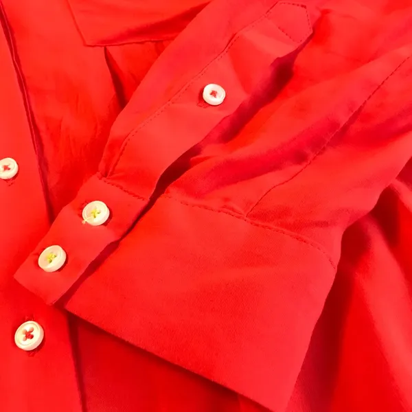 Anthropologie Maeve Orange Collared Blouse - Image 5