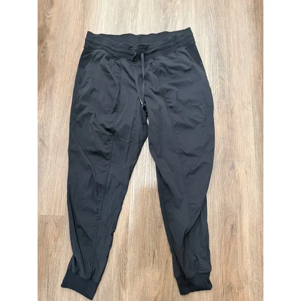 Lululemon Dance Studio Jogger 29 Black Pinstripe‎ Swift Pants Womens Size 14 - Image 2