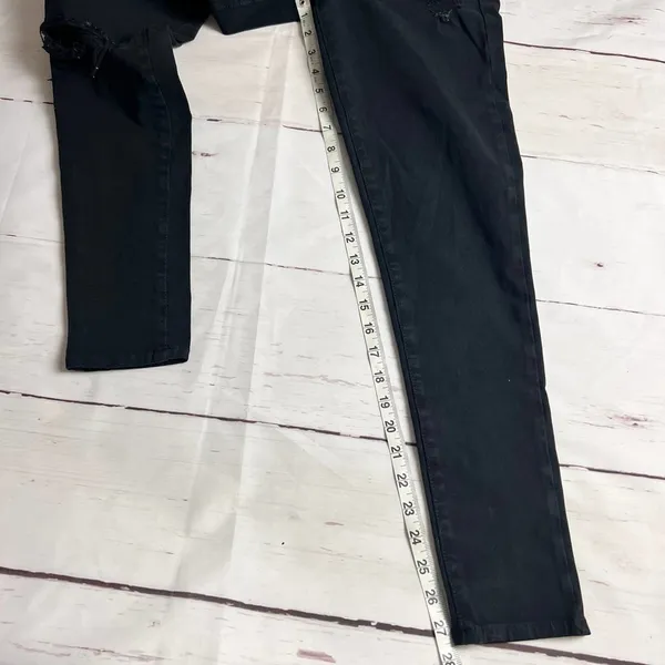 American Eagle Outfitters Women's Distressed Black Skinny Jeans Sz 4 - Image 8