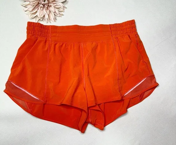 Lululemon Hotty Hot High Rise Athletic Shorts Autumn Red Orange 12 - Image 5