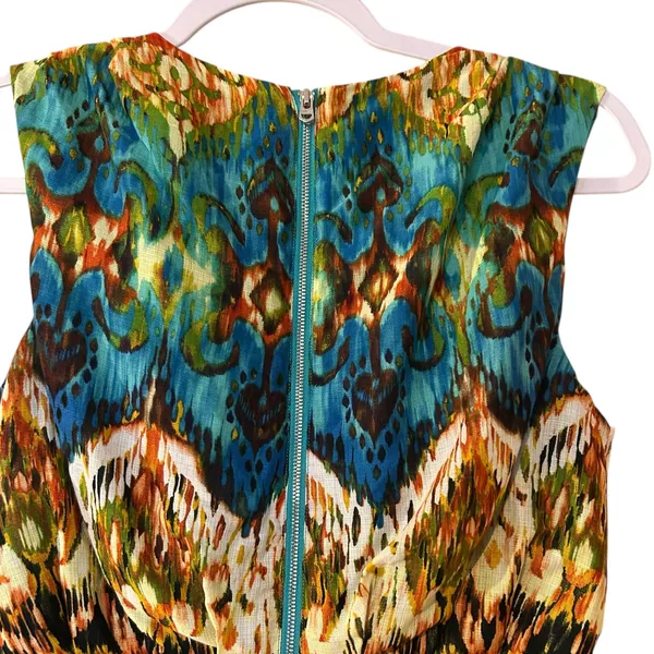 Guess Los Angeles VTG Mini Sheath Dress Y2K Watercolor Formal Party Dress - Image 9