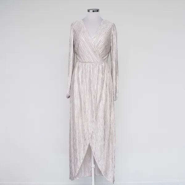 GUESS - Metallic Long-Sleeve Wrap‎ Maxi Dress - Image 2