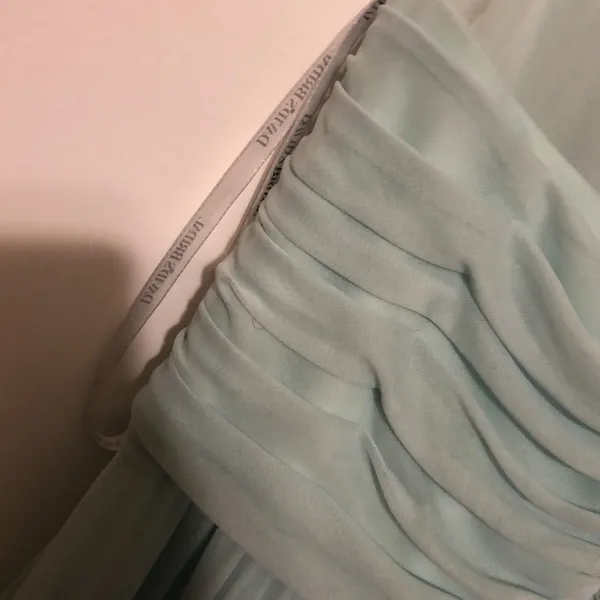 David’s Bridal Long Mint Mesh Bridesmaid Dress Size 12 - Image 6