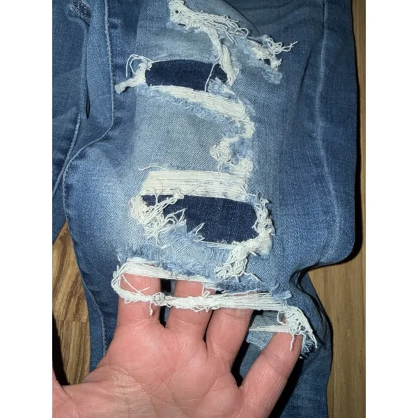 American Eagle Women's 8 Short Regular Hi‎ Rise Jegging Super Stretch Distressed - Image 2