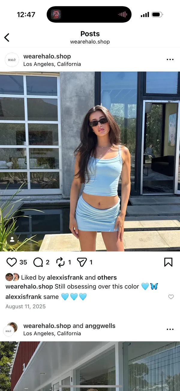 Tank skirt set Blue - Image 6