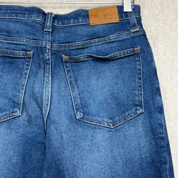 J.Crew Billie‎ Demi Boot Crop Jeans Womens 27 Medium Wash Raw Hem Minimalist - Image 6