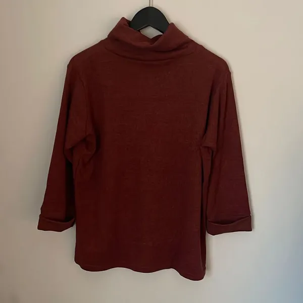 Lee Authentic Styling Cowl-neck Sweater. Size XL‎ Terracotta. NWT. - Image 3