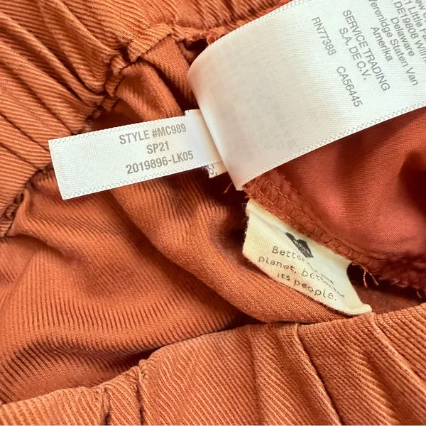Madewell Tapered Huston Pull-On Crop Pants Burnt Clay Small - Image 8