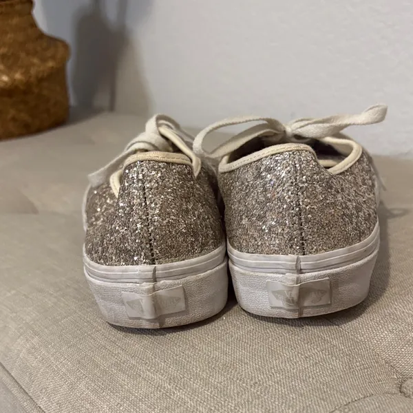 Vans Women's Glitter Lace-Up Sneakers 9 - Image 3