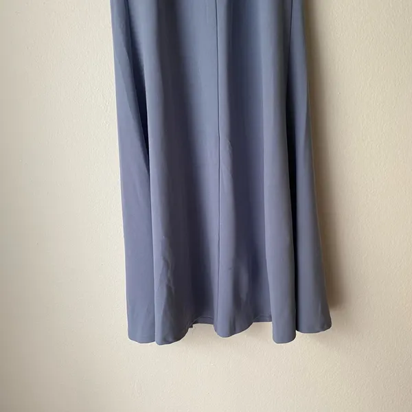 Lulus Off The Shoulder‎ Maxi Dress Slate Blue Flowy Slit sz S Formal NWT - Image 9