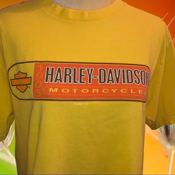 Harley Davidson yellow T-shirt - Image 3