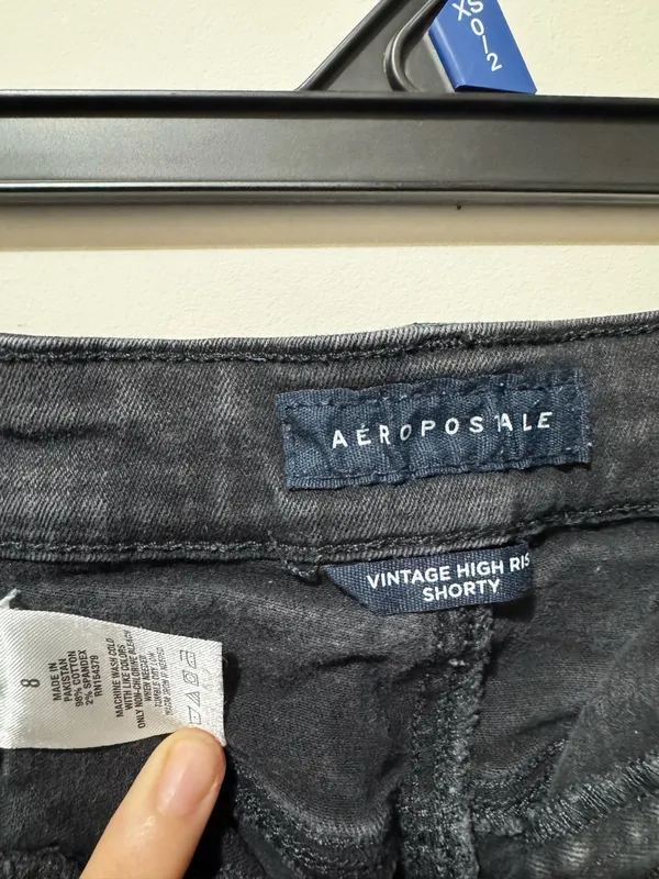 Black Aeropostale Jean Shorts Ripped - Image 2