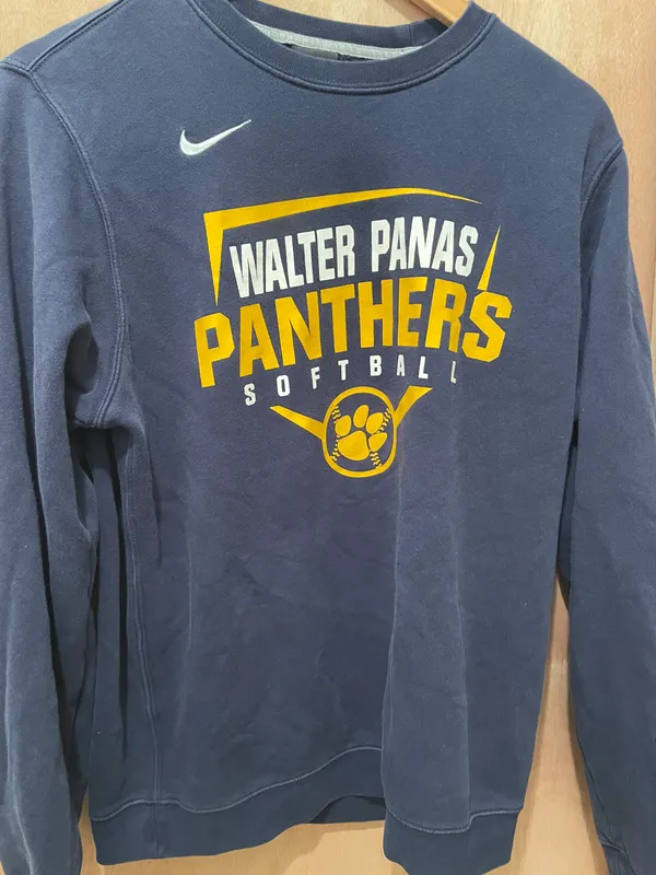 Nike Walter panas panthers softball sweatshirt small small rip on left wrist as seen in picture - Image 2