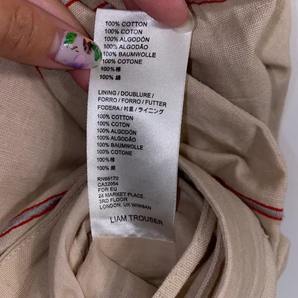 NWT $138 Ivory Lattice Embroidered Joggers XS - Image 11