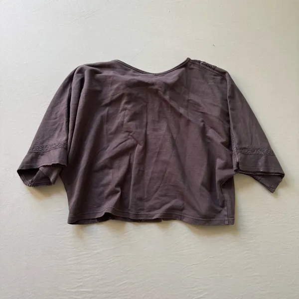 Aerie Short Sleeve Crochet Cardigan Top - Image 6