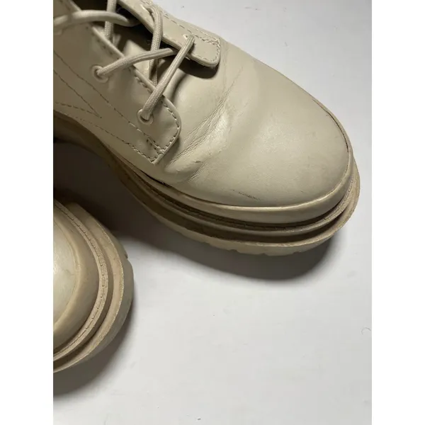 Cool Planet Combat Boots Womens 6.5M Cream Moss Platform Lug Sole Chunky Goth‎ - Image 7