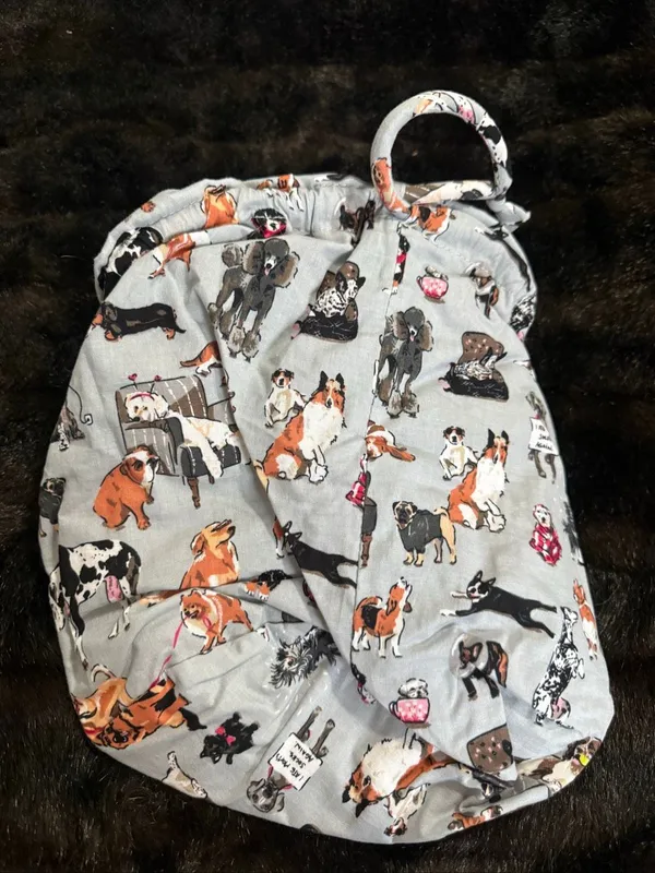 Vera Bradley Best In Show Puppy Dog Print Ditty Lined Tote Gym Bag 2020 Wet Dry - Image 3