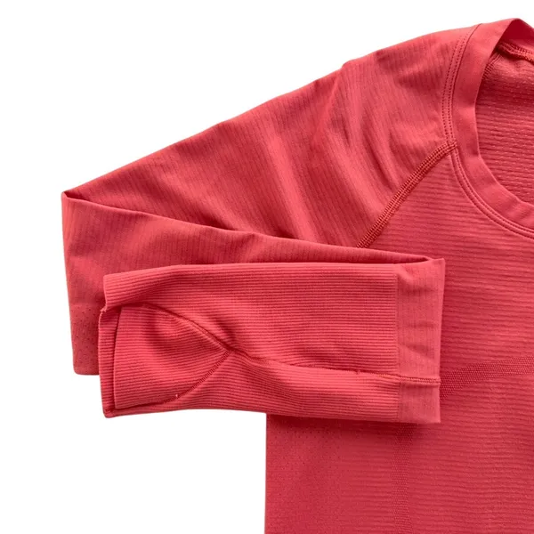 Lululemon Swiftly Tech Long-Sleeve Shirt 2.0 Sunset Orange Coral Size 4 - Image 4