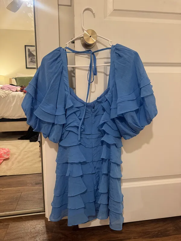 These Three Boutique Blue Ruffle Dress - Image 3
