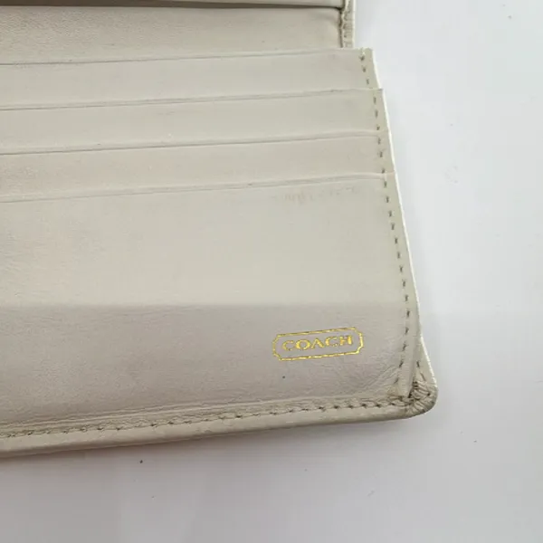 Coach Continental Brown Signature C Canvas Leather Wallet - Image 7