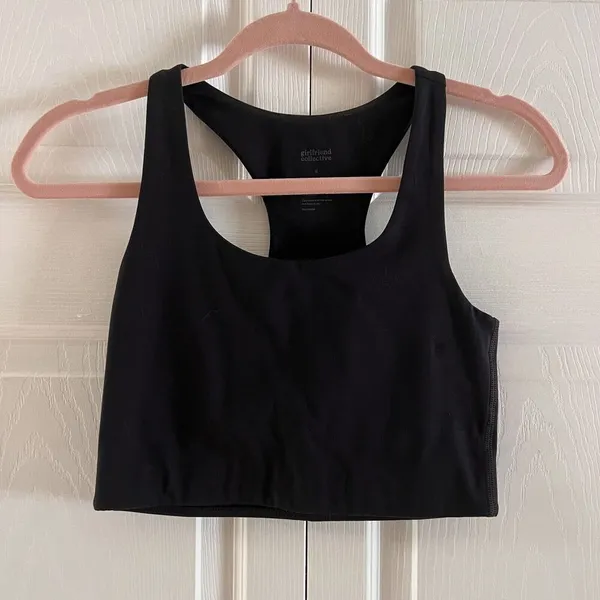 Girlfriend Collective Paloma Racerback Sports‎ Bra Black Small - Image 3