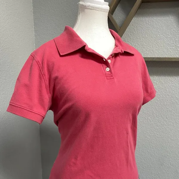 Carhartt Pink Polo Collared Shirt Short Sleeve Y2k Preppy Casual Academia - Image 2