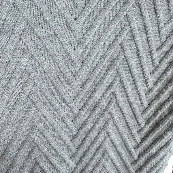 Truth By Republic Gray Plush Long Sleeve Crew Neck Chevron Pullover Sweater XS‎ - Image 3