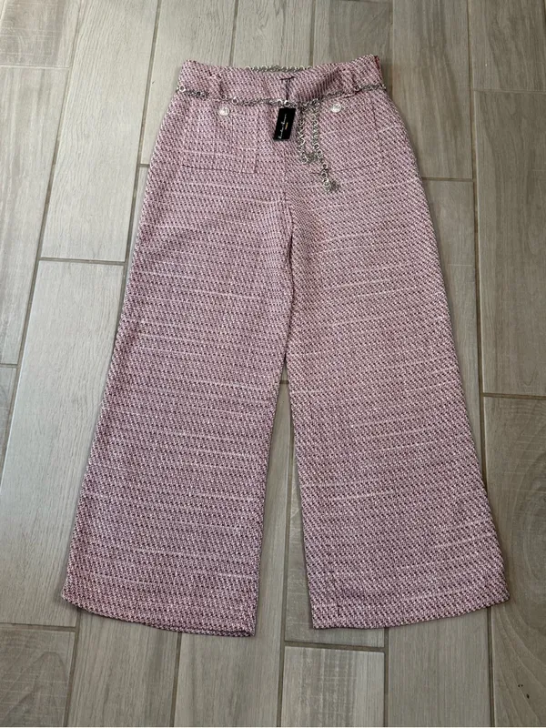 Hunter & Brown Premium Wide-Leg Pants – Size L Mauve - Image 3